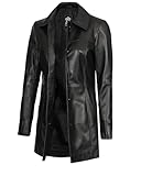 fjackets Real Leather Jacket Women - Lambskin Long Coats For Women - Kandis Black Trench Coats For Women (N2) | [1316182] S