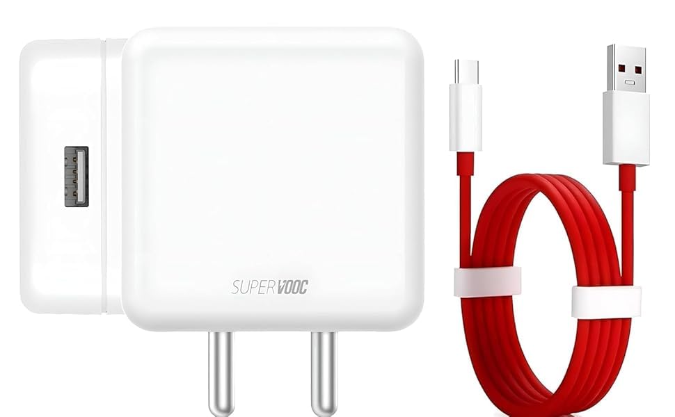 Image of 85w Supervooc Charger with USB to Type-C Cable Supports Dash /Warp /Vooc /Superdart /Rapid for OnePlus 13, 13R, Samsung /Realme /Redmi / /Oppo /Pixel & Other Smartphones C-Type Charger Combo, (DP141)