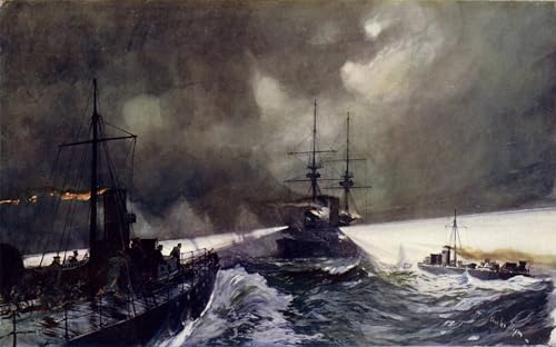 Tableau sur toile Torpilleurs de Charles Edward pour déco de chambre 60x90cm
