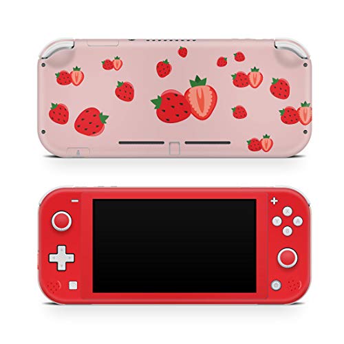 Tacky design Piel de fresa para Nintendo Switch Lite piel, rojo interruptor lite pegatinas vinilo 3m calcomanía linda cubierta completa