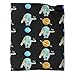 Coperta in pile stampata Astronauta dei cartoni animati。Coperta in pile per bambini adulti Astronauta e Saturno ， Morbida, peluche, accogliente per divano da ufficio50x60inch(127x152c