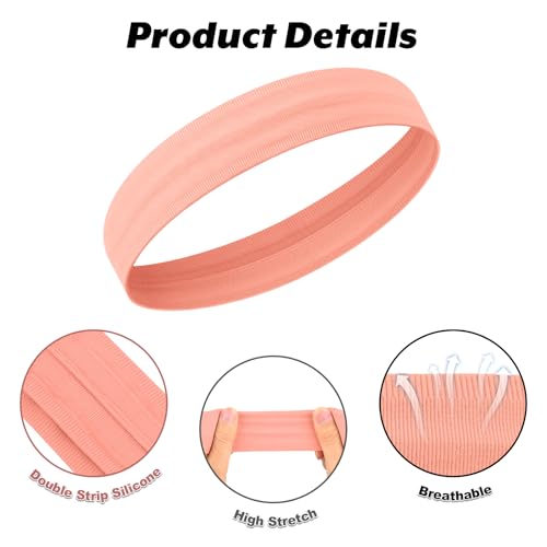 Cosmos 3 faixas de cabelo esportivas antiderrapantes para mulheres, faixas de cabelo elásticas, elás