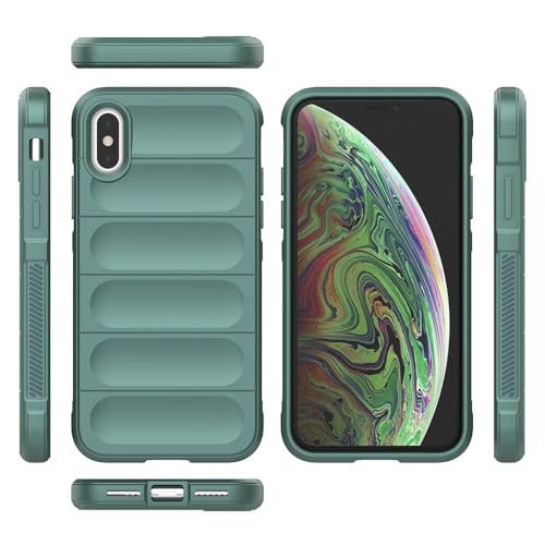 amazon basics Mobile Cover for Apple iPhone X/Xs | Full Camera Protection | Liquid Silicon Case | Flexible Bumper Case for Apple iPhone X/Xs (Green) - Image 4