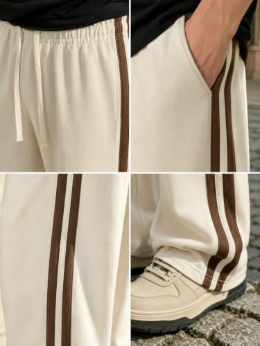 Image of FN3 RelaxFit Stripe Track Pant for Men || Men's Lower || Gym Track Pant | Relax Fit