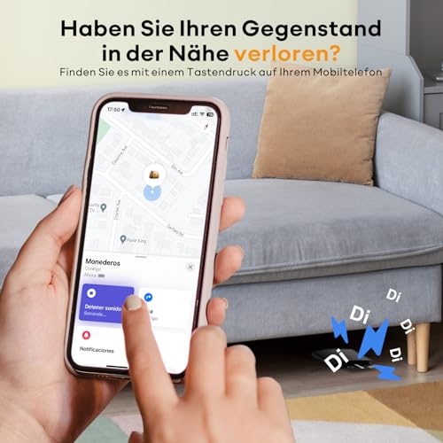 ATUVOS Wallet Tracker Karte Thin 1.6mm, Smart Air Tag Card Kompatibel mit Apple Wo ist? APP (iOS NUR, Android Not Supported), Bluetooth Item Finder für Reisekoffer/Geldbeutel/Koffer/Taschen und mehr