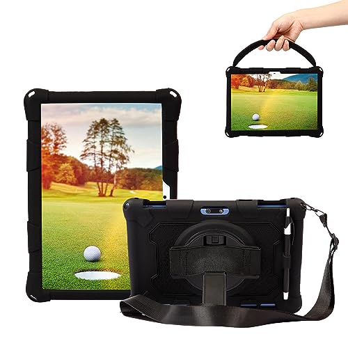 Sfulatdc Silicone Tablet Case with 360 Rotating Kickstand Strap/Shoulder Strap/Handle Compatible with Victbing 10