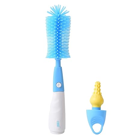 U-Grow Silicone (Scratch Free) Bottle Cleaning Brush BLUE set of 2