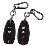 ERMWALR 2 pièces Coque de clé de voiture compatible avec Ford Fiesta Focus C-Max Galaxy B-Max Grand C-Max Kuga Mondeo S-Max Smart Car Remote Key Fob Case Lot de 2 (Frd-3-BB)