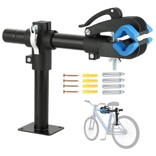 Bike Repair Stand Seatpost Clamp for Secure and Easy Bicycle Maintenance 4 NATGAI Bike Repair Stand, Bench Mount Bike Repair Stand Bicycle Maintenance Rack Workstand, Adjustable Removable Home Bicycle Maintenance Stand for Road Mountain Bikes