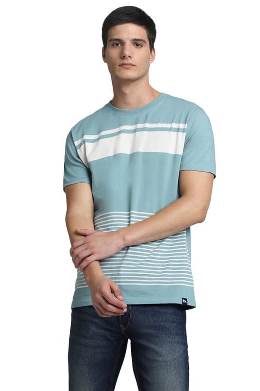 Image of Dennis Lingo Men's Cotton Solid Round Neck Slim Fit T-Shirts
