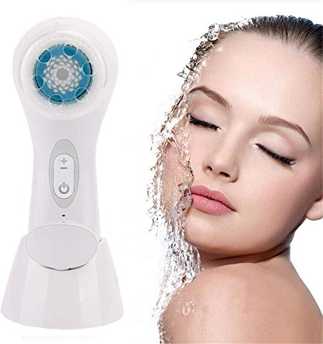 Preisvergleich Produktbild 360 ° drehbare Reinigungsbürste, 2-in-1-Gesichtsreinigungsbürste, tragbar, IPX7-wasserdichte Tiefenreinigung, Peeling, Mitesserentfernung,Weiß