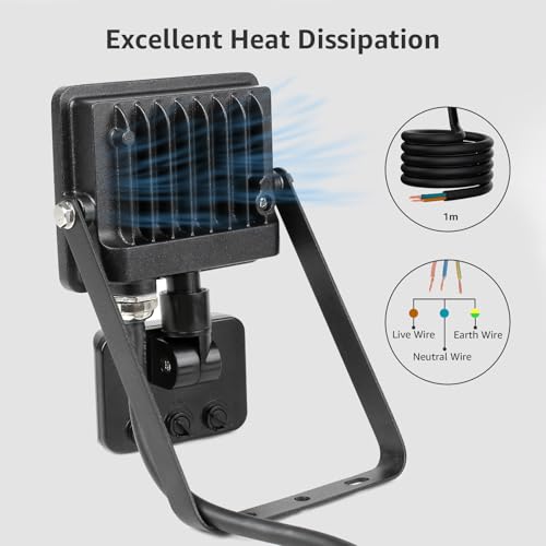 Lepro 50W LED Strahler mit Bewegungsmelder Außen, 4200LM 5000K IP65 – Ansicht 6