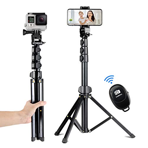 Selfie Stick Tripod, Eocean 56'' Extendable Selfie Stick with Phone Tripod Stand & Wireless Remote for iPhone SE 11 Pro Max X 8 7 6 Galaxy Note 9 Android, Perfect for Live Stream/Vlog