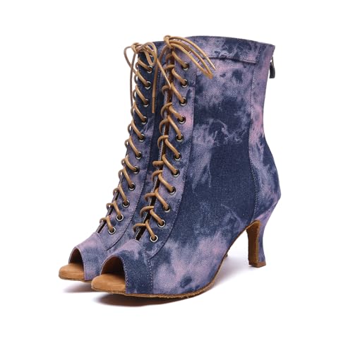 Bottes de salsa avec maintien à lacets et bout ouvert respirant