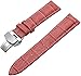 JZDH Bande de Montre en Cuir Bande d'acier Bande Bande Bandeau de Poignet 18mm 19mm 20mm 21mm 22mm 23mm 23mm Vaisselles de Montre 24mm (Couleur: Papillon Rose, Taille: 22mm)