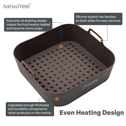Air-Fryer-Silicone-Liners-5-Qt-For-Ninja-AF141AF181COSORI-2-Pack-BPA-Free-Platinum-Air-Fryer-Basket-Liners-Square-Ninja-Large-Reusable-Air-Fryer-Accessories-Replacement-for-Parchment Air Fryer Silicone Liners 5 Qt For Ninja AF141AF181COSORI 2 Pack BPA Free Platinum Air Fryer Basket Liners Square Ninja Large Reusable Air Fryer Accessories Replacement for Parchment