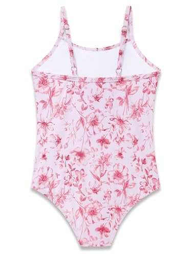 Image of Girls One Piece Swimsuits Adjustable Double Strap for Kids Palm Tree Print Toddler Bathing Suit Size 2T-10