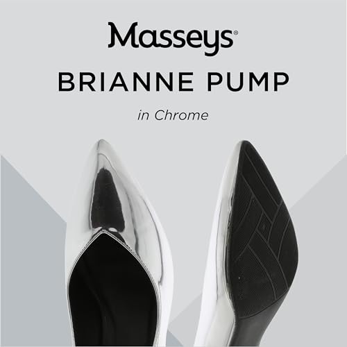 Masseys Women's Brianne Pointed Toe Low Heel Pump, 12 M (Medium), Chrome2