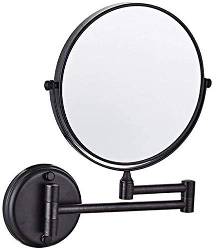 Miroir grossissant salle de bain mural triple grossissement nero