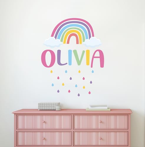 Vinilo Decorativo Rainbow Name para Niñas miniatura 4