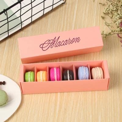 10/20Pc White Macaron Box with Pink White Black and Green Dessert Macaron Boxes Favors and Gifts Packaging Boxes for 12 Macarons (C,20pcs)