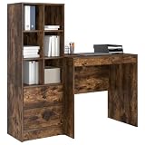vidaXL Skrivbord Rökt ek 125,5 x 50 x 127 cm 2 st