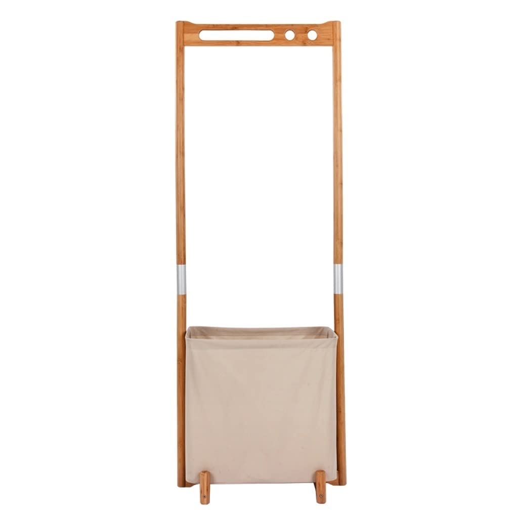 Porte-chapeaux avec panier simple de rangement et mât autoportant
