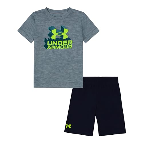 Image of Under Armour Boys 2-piece Short Sleeve Graphic T-Shirt and Shorts Set, Lightweight & Breathable