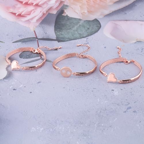 Image of BEKECH Grandma Granddaughter Gifts The Love Between A Grandmother and Granddaughter Is Forever Bracelet Matching Bracelet