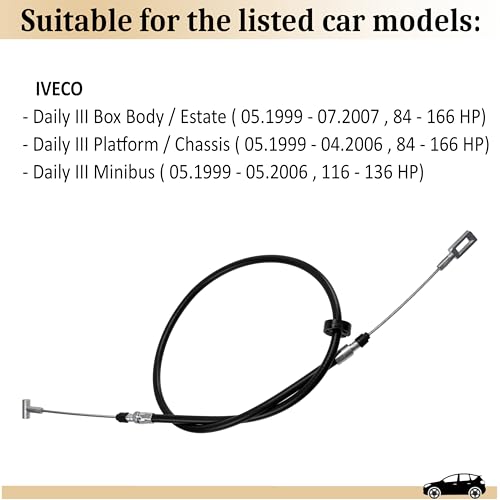 AERZETIX - C71989 - Handbremszug - Montageseite Hinterachse - kompatibel mit Iveco - OE-Nummern 500322988