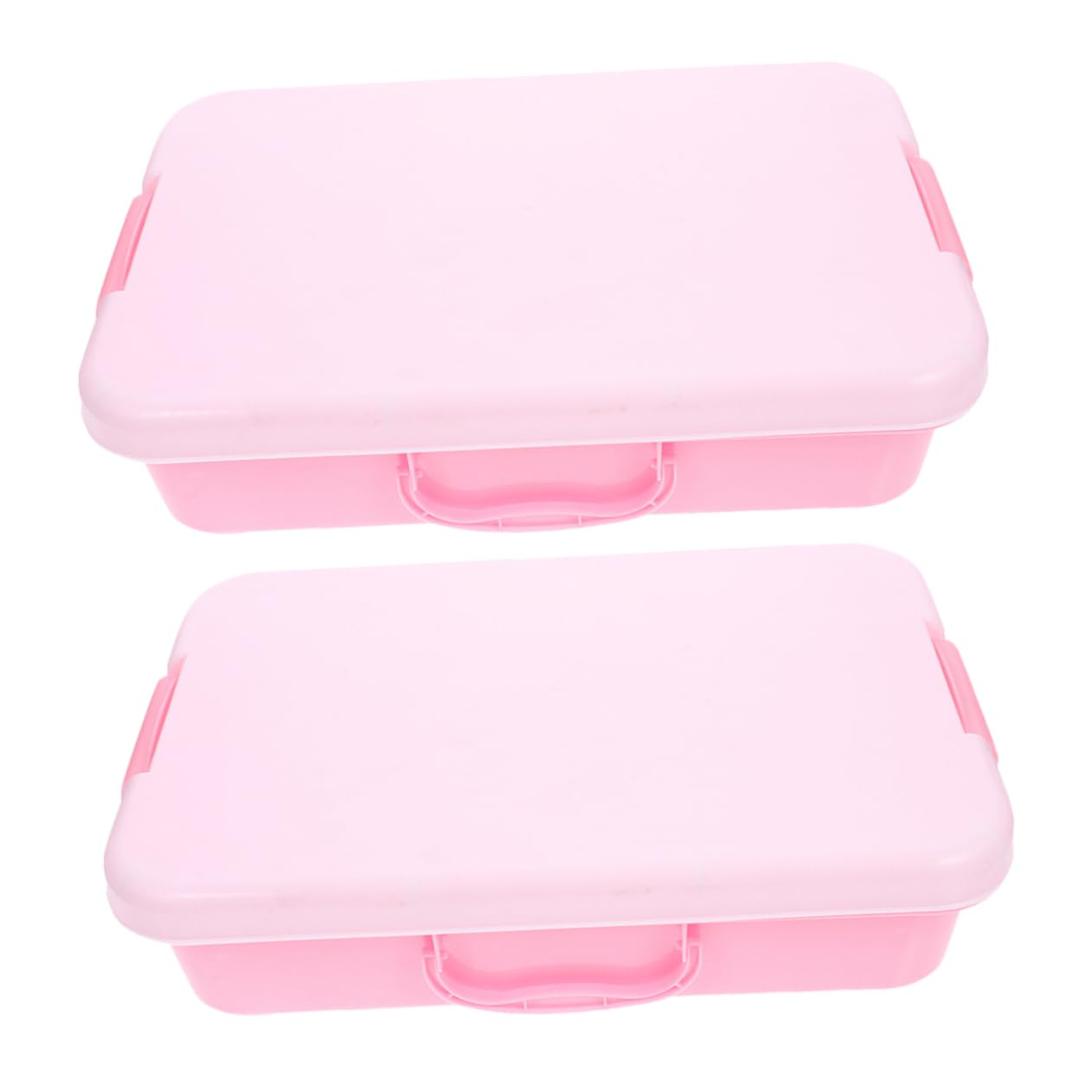 Toddmomy Portable Plastic Sandbox Lid and Handle 2pcs Safe Indoor/Outdoor Toy Box for Boys and Girls