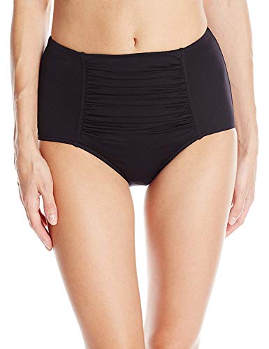 Seafolly Women's High Waisted Full Coverage Bikini Bottom Swimsuit, Vintage Wildflower Iceberg, 4 US