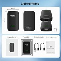 Carlinkit 4.0 Pro Wireless CarPlay Adapter with Built-in Video App, USB-A/C | Support forYouTube/TikTok Lite Streaming, Convert Wired CarPlay to Wireless, Add Wireles Android Auto, FOTA Upgrade – Ansicht 7