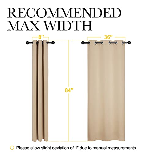 Nicetown Thermal Insulated Eyelet Top Room Darkening Panels/Curtains/Drapes For Bedroom (2 Panels, W42 X L84 Inches, Biscotti Beige) #TOP6