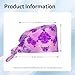Unisex Floral Butterfly Purple Flowers Working Cap Elastic Surgical Cap Fashion Turban Caps for Chef, Athletic