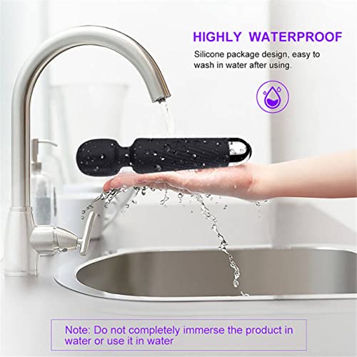 Image of New Vibrator Wand Massager for Full Body - Men & Women - for Back & Neck Massage - Muscle Tension Relief, Recovery & Soreness - Silicone - Rechargeable - Travel Bag Included (Light Blue)