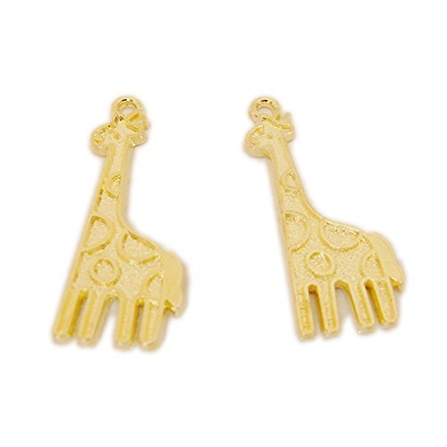 Amazon | Nina キリン チャーム 【 ゴールド 2.9cm 8個 】 モチーフ