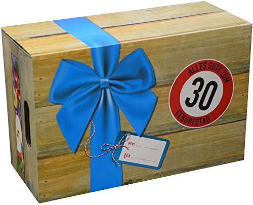 Obstgarten mit Geburtstagszahl 30. Geburtstag · Witzige Geschenkidee für Männer und Frauen mit Alkohol · 8 x Obst-Likör · Hochwertige Geschenkbox · Geburtstagsgeschenk für Männer