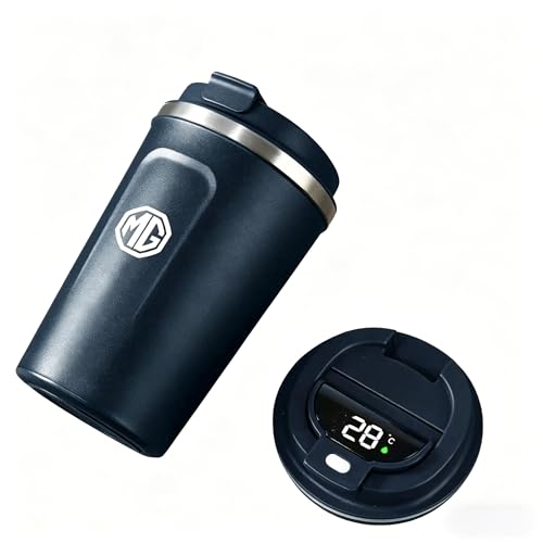 WBQZMXF Taza de Viaje Reutilizable, Taza de café Aislante con Tapa a Prueba de Fugas, Taza de café Reutilizable de Doble Pared, Termo de Acero Inoxidable para MG IM5/IM6/ES5/S5 EV,C