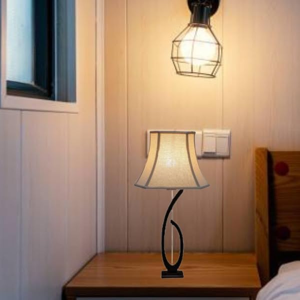 Traditional Octagonal Square Cut Corner Cream Pattern Style Fabric Easy Fit Table/Floor Lamp Shade (16" (41cm))