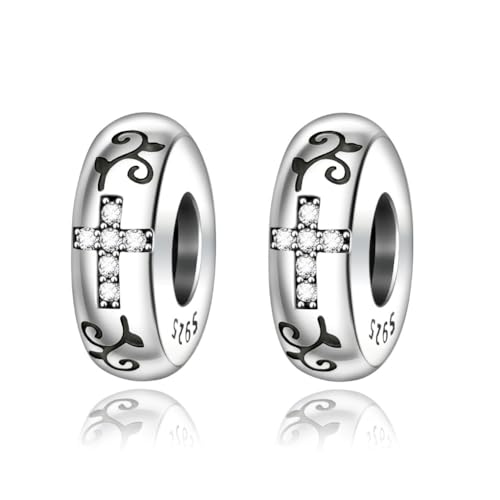 Image of ARTCHARM Clasp Love Safety Chain Charm - Authentic 925 Sterling Silver Heart Beads - Fit European Style Bracelet