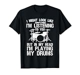 Funny Drummer T-Shirt for Men Women Drumming Tees I'm Playing My Drums Shirts