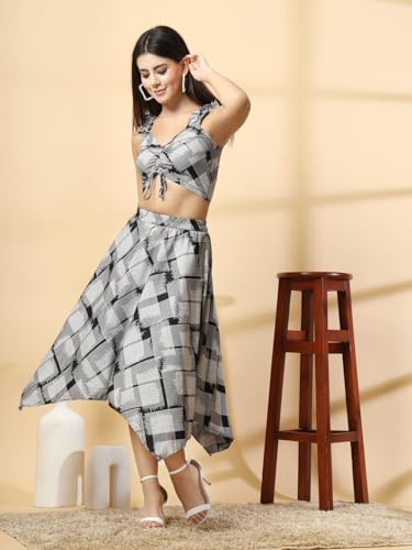 Image of OOMPH! Long Skirts for Women with Handkerchief Hem
