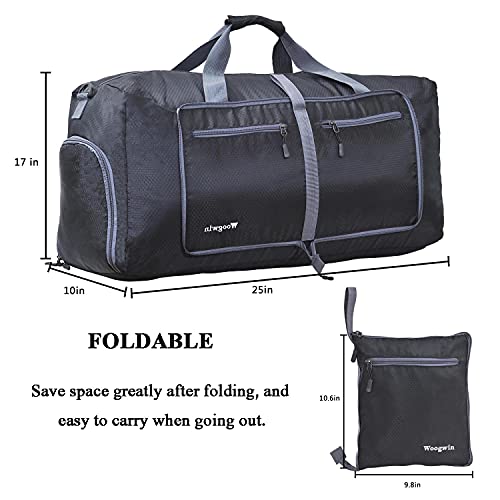 Image of Woogwin Travel Duffel Bag Large Foldable Waterproof Overnight Bag for Beach Swim Bags Pool Sports Gym