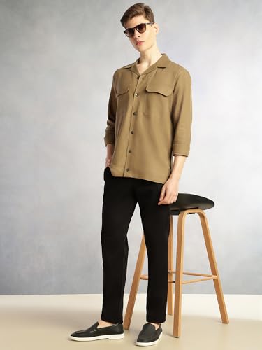 Image of Thomas Scott Men's Cricket Club Collection Straight Fit Chinos | Mid-Rise | Solid | Woven | Casual Trouser
