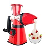 ◆ REGALO PARA NIÑOS ◆: La máquina para hacer helados manual es perfecta para darles a los niños algo práctico que hacer. Esto lleva a los niños a la cocina y despierta interés en ellos hacia la preparación de alimentos, disfrutan del "helado" que hicieron ellos mismos, que es simplemente fruta. A los adolescentes les encanta experimentar con combinaciones de recetas.