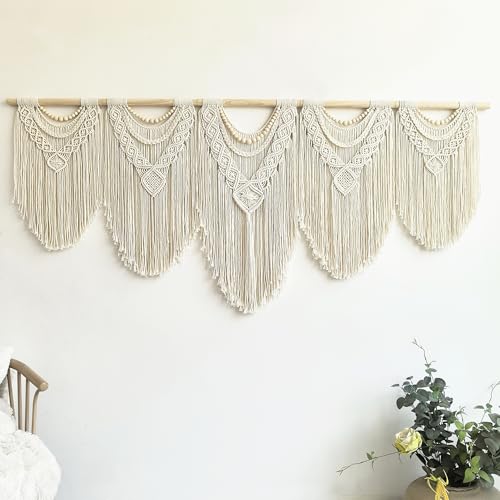 Extral Large macrame wall hanging, 71'' W x 32'' L