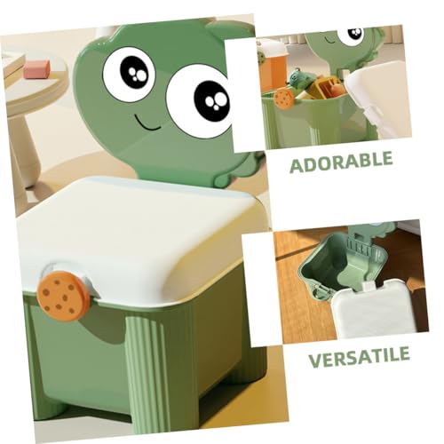 Boîte de rangement plastique avec couvercle vert clair pour bébé