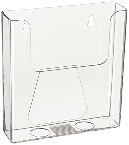 SourceOne 6 Inch BiFold Wall Mount Premium Booklet Clear Brochure Holder (6 Pack)