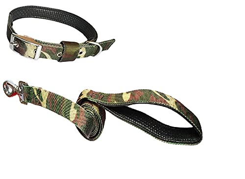 PSK PET MART Soft Padded Army Printed Dog Leash Collar Set Nylon Foam Soft Adjustable Durable Collar and Leash 1 Inch (Medium & Large Breed Army Print) (B099QQ6JFN) Amazon Price History, Amazon Price Tracker